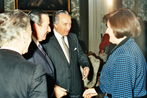 Raùl Ricardo Alfonsin - Carlo Bernini - Amalia Sartori - Venezia (negativo) di Ceolin, Elio (studio fotografico) (ultimo quarto XX)