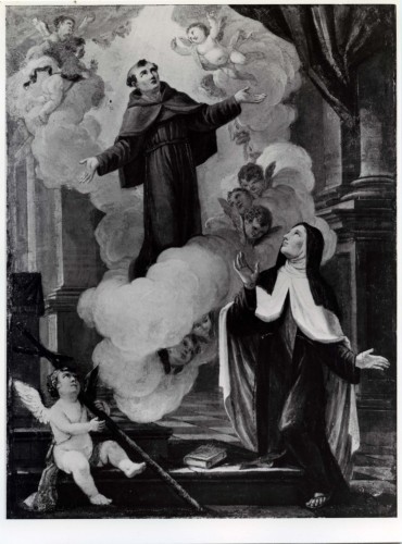 S. Antonio da Padova in gloria e S. Teresa d'Avila - Chiesa Arcipretale di San Floriano in Pieve di Zoldo (positivo) di Alpago Novello, Adriano (metà XX)
