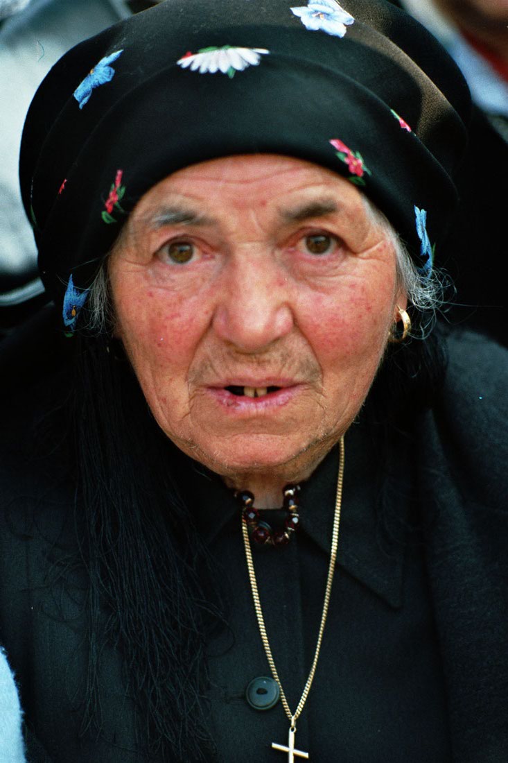 Volto di donna anziana - Val Visdende (negativo) di Ceolin, Elio (ultimo quarto sec. XX)