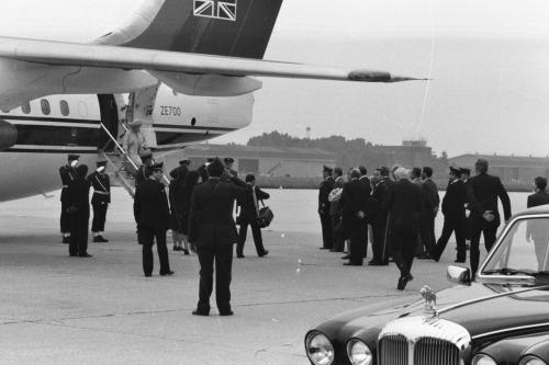 Aeroporto - Visita Regina Madre - Treviso (negativo) di Ceolin, Elio (ultimo quarto sec. XX)