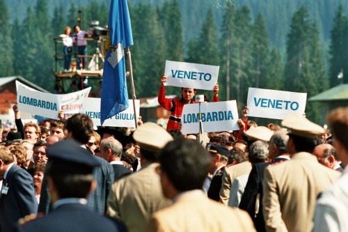 Fedeli - Papa Giovanni Paolo II - Val Visdende (negativo) di Ceolin, Elio (ultimo quarto sec. XX)