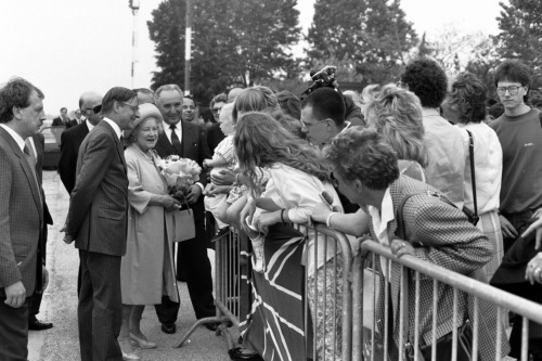 Aeroporto - Visita Regina Madre - Treviso (negativo) di Ceolin, Elio (ultimo quarto sec. XX)