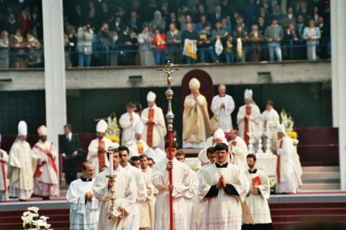 Papa Giovanni Paolo II - Verona (negativo) di Ceolin, Elio (ultimo quarto sec. XX)