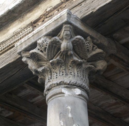 capitello, capitello teodosiano a due zone - ambito culturale paleocristiano, produzione costantinopolitana  (V sec. d.C.)