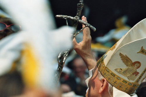 Papa Giovanni Paolo II - Verona (negativo) di Ceolin, Elio (ultimo quarto sec. XX)