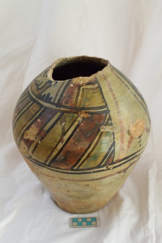 vaso, protomaiolica dell'Italia meridionale - ambito culturale medievale/ Italia Meridionale o area islamica (XIV -XV secolo)