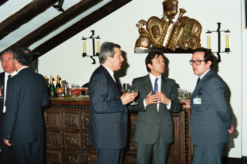 Carlo Bernini - Umberto Carraro - Vertice Economico - Venezia - 1987 (negativo) di Ceolin, Elio (studio fotografico) (ultimo quarto XX)