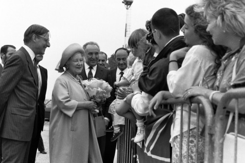 Aeroporto - Visita Regina Madre - Treviso (negativo) di Ceolin, Elio (ultimo quarto sec. XX)