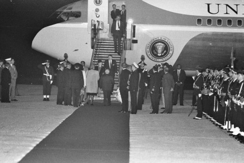 Presidente Ronald Reagan - Venezia (negativo) di Ceolin, Elio (studio fotografico) (ultimo quarto XX)