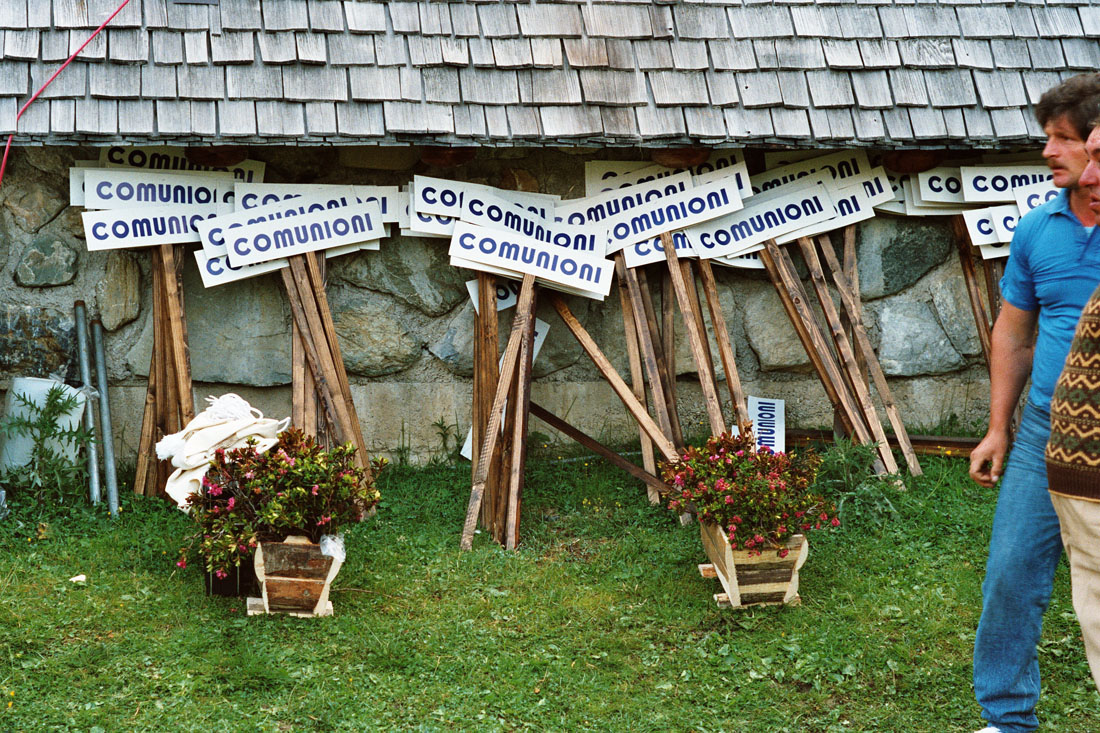 Cartelli "Comunioni" - Val Visdende (negativo) di Ceolin, Elio (ultimo quarto sec. XX)