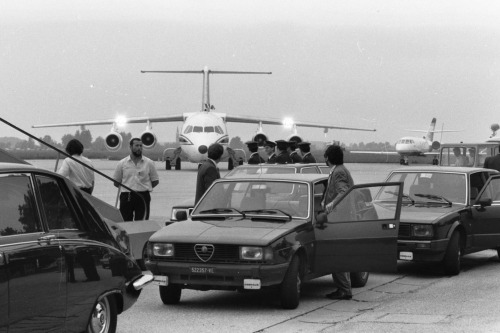Aeroporto - Visita Regina Madre - Treviso (negativo) di Ceolin, Elio (ultimo quarto sec. XX)
