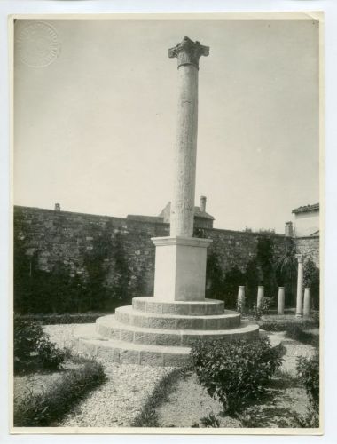 Cortili - Colonne - Museo civico di storia e d'arte <Koper> - 1920-1925 (positivo) di Opiglia, Pietro (attr.) (primo quarto XX)