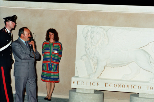 Presidente Ronald Reagan - Venezia (negativo) di Ceolin, Elio (studio fotografico) (ultimo quarto XX)