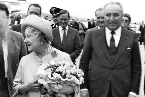 Aeroporto - Visita Regina Madre - Treviso (negativo) di Ceolin, Elio (ultimo quarto sec. XX)