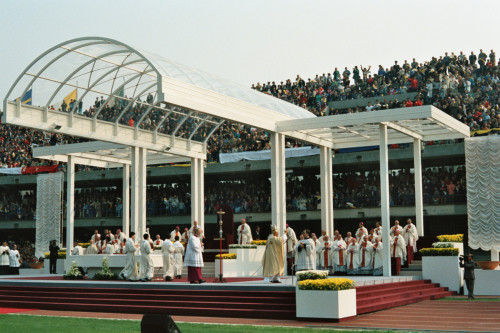 Papa Giovanni Paolo II - Verona (negativo) di Ceolin, Elio (ultimo quarto sec. XX)