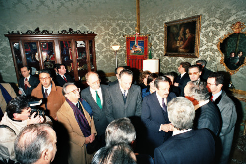 Raùl Ricardo Alfonsin - Carlo Bernini - Venezia (negativo) di Ceolin, Elio (studio fotografico) (ultimo quarto XX)