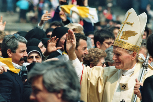 Papa Giovanni Paolo II - Verona (negativo) di Ceolin, Elio (ultimo quarto sec. XX)