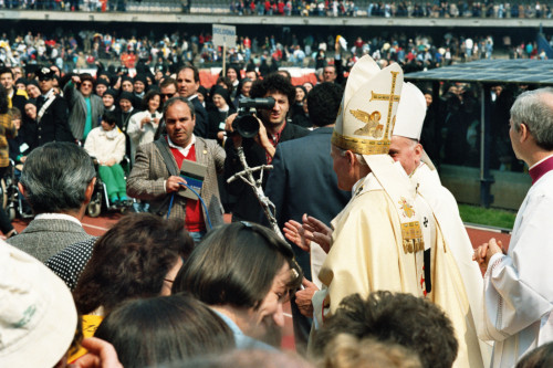 Papa Giovanni Paolo II - Verona (negativo) di Ceolin, Elio (ultimo quarto sec. XX)