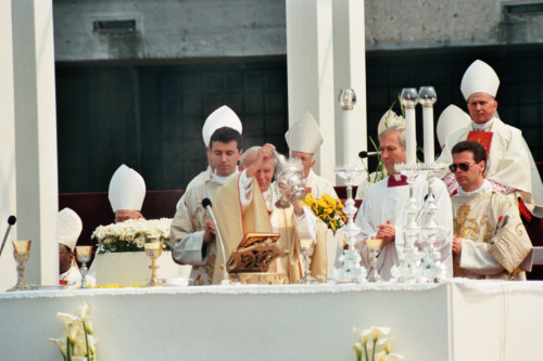 Papa Giovanni Paolo II - Verona (negativo) di Ceolin, Elio (ultimo quarto sec. XX)