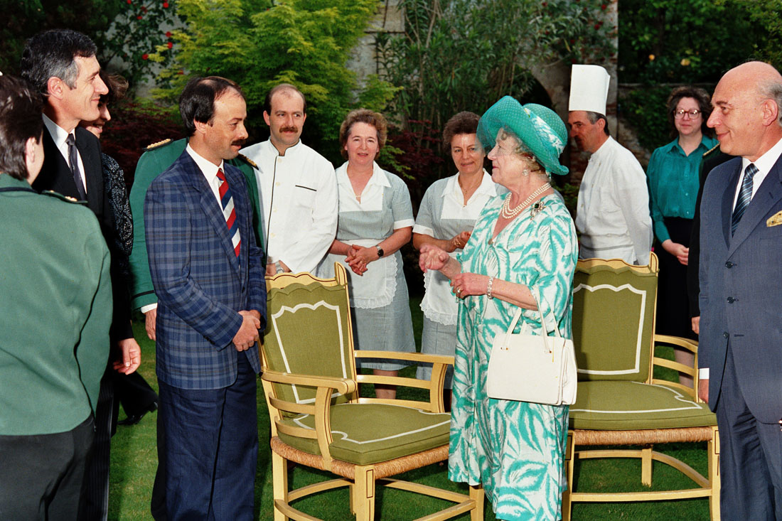 Hotel Villa Cipriani - Visita Regina Madre - Asolo (negativo) di Ceolin, Elio (ultimo quarto sec. XX)