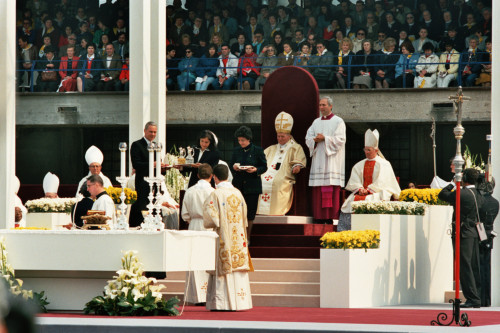 Papa Giovanni Paolo II - Verona (negativo) di Ceolin, Elio (ultimo quarto sec. XX)