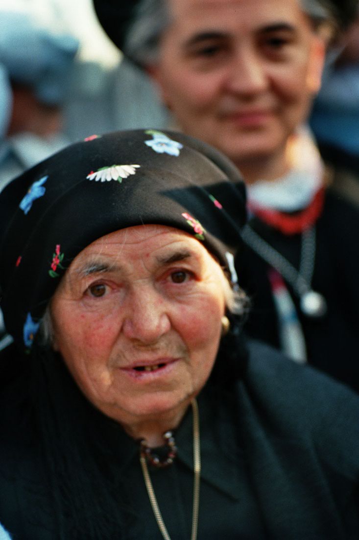 Volto di donna anziana - Val Visdende (negativo) di Ceolin, Elio (ultimo quarto sec. XX)