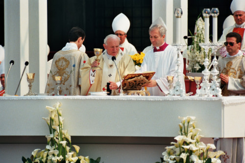 Papa Giovanni Paolo II - Verona (negativo) di Ceolin, Elio (ultimo quarto sec. XX)