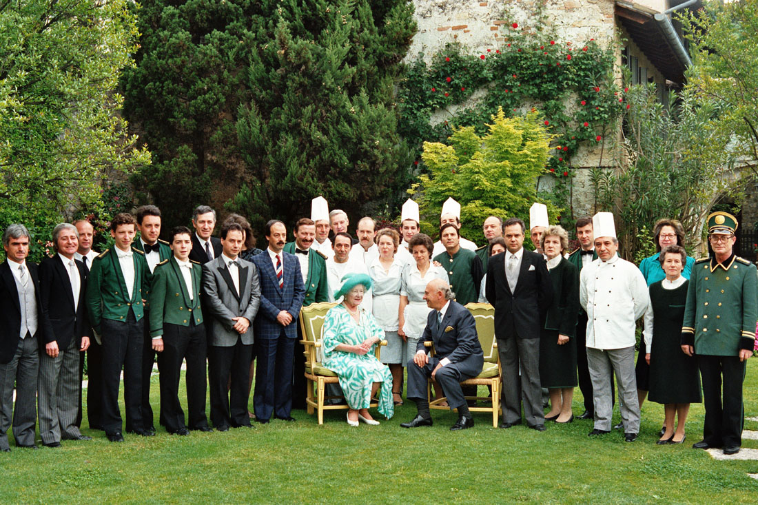 Hotel Villa Cipriani - Visita Regina Madre - Asolo (negativo) di Ceolin, Elio (ultimo quarto sec. XX)