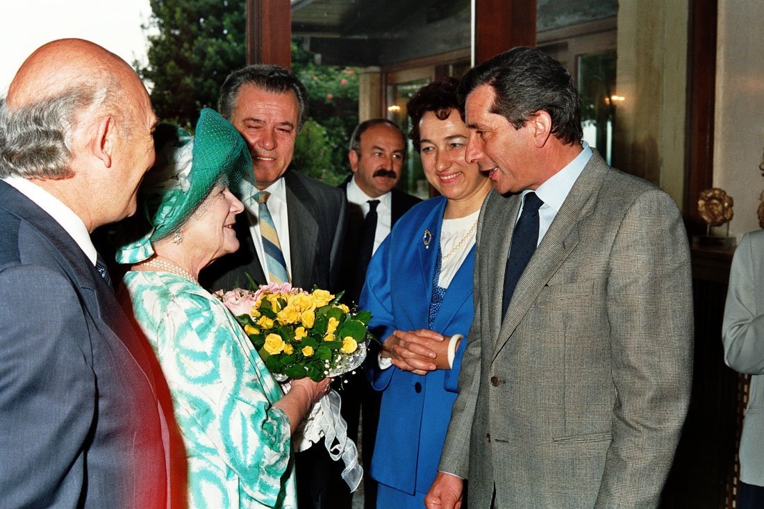 Hotel Villa Cipriani - Visita Regina Madre - Asolo (negativo) di Ceolin, Elio (ultimo quarto sec. XX)
