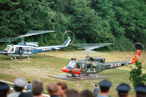 Elicottero - Giovanni Paolo II - Col Cumano (negativo) di Ceolin, Elio (ultimo quarto sec. XX)