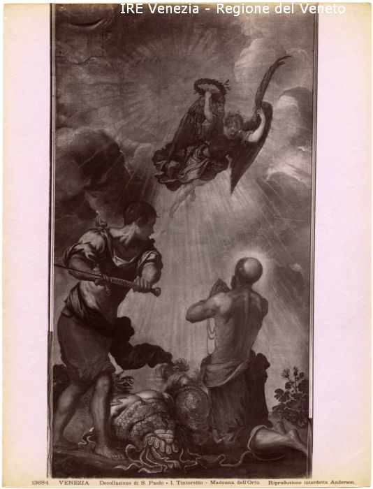 Tintoretto, Jacopo, Tintoretto, Jacopo, "Decollazione di S. Paolo", n. 13684  di Robusti Jacopo detto il Tintoretto, Anderson (ultimo quarto XIX)
