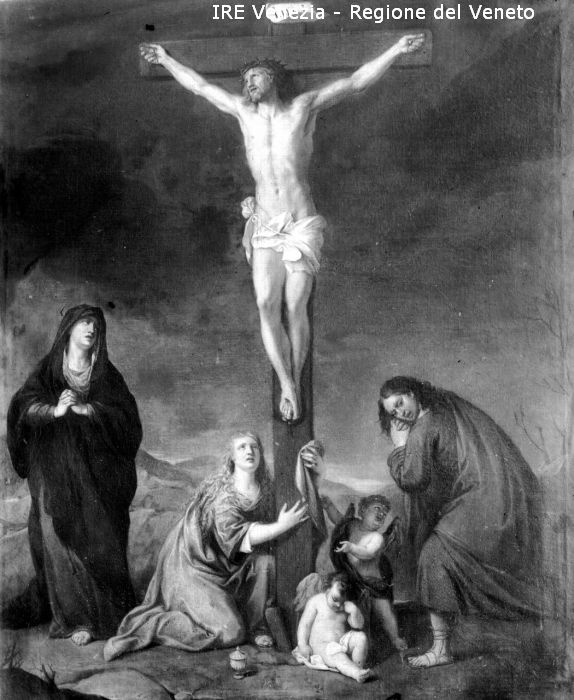 Pordenone (?), riproduzione dipinto, pittore n.c., "Crocifissione"  di Filippi, Tomaso (XX)