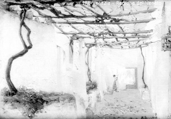 Venezia, Esposizione Internazionale d'Arte, riproduzione dipinto, P. Besrodny, "Capri"  di Filippi, Tomaso (XX)