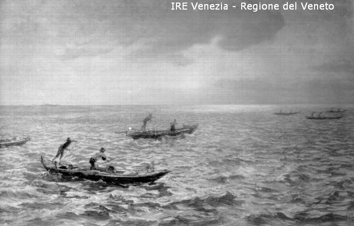 Venezia, riproduzione dipinto, Beppe Ciardi, marina  di Filippi, Tomaso (XX)