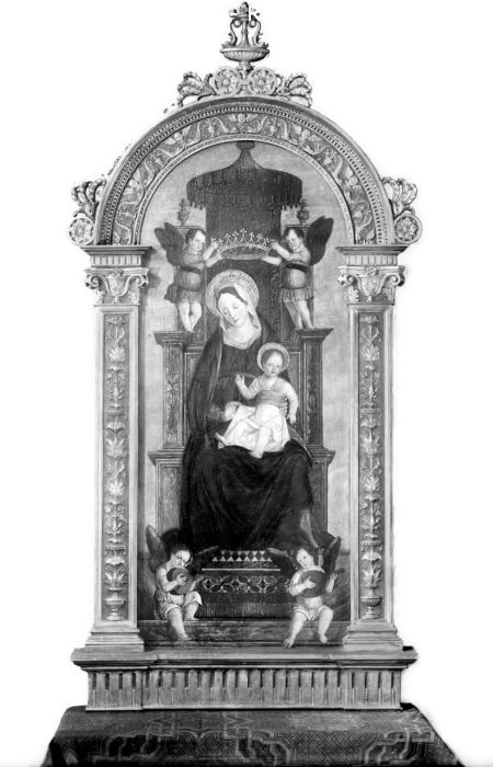 Malcontenta, villa Foscari, riproduzione dipinto, Madonna con bambino  di Filippi, Tomaso (XX)