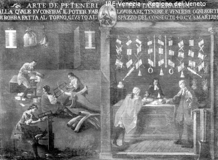 Venezia, Museo archeologico in palazzo Ducale, insegna dell'arte dei peteneri  di Filippi, Tomaso (XX)