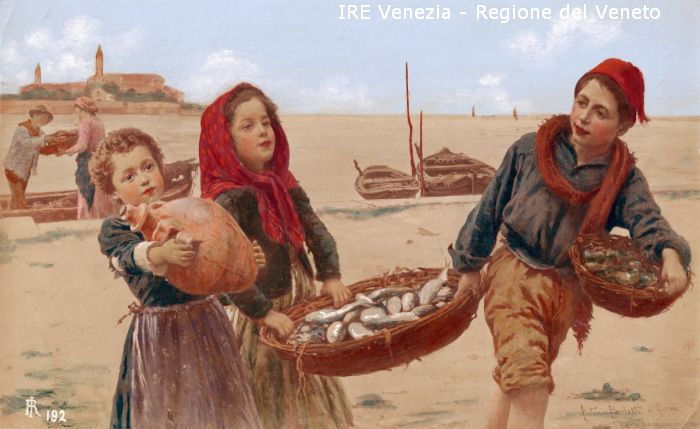 Dipinti: scene di genere  di Paoletti Antonio, Filippi, Tomaso (fine/inizio XIX/ XX)