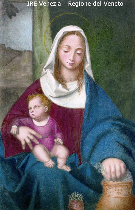 Sedico Bribano, pittore n.c., particolare di trittico  di Filippi, Tomaso (XX)