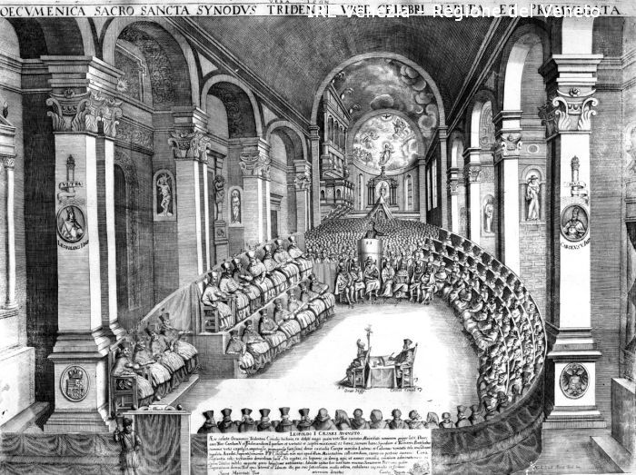 Venezia, Museo Civico, riproduzione incisione, "Il Concilio di Trento"  di Filippi, Tomaso (XX)
