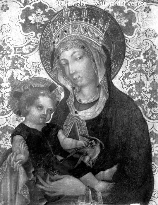 Venezia, Museo Civico, riproduzione dipinto, Michele Giambono, "Madonna col Bambino"  di Filippi, Tomaso (XX)