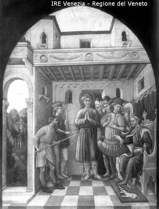 Venezia, Museo Civico, riproduzione dipinto, Fr. De' Franceschi, "Martirio di un Santo"  di Filippi, Tomaso (XX)