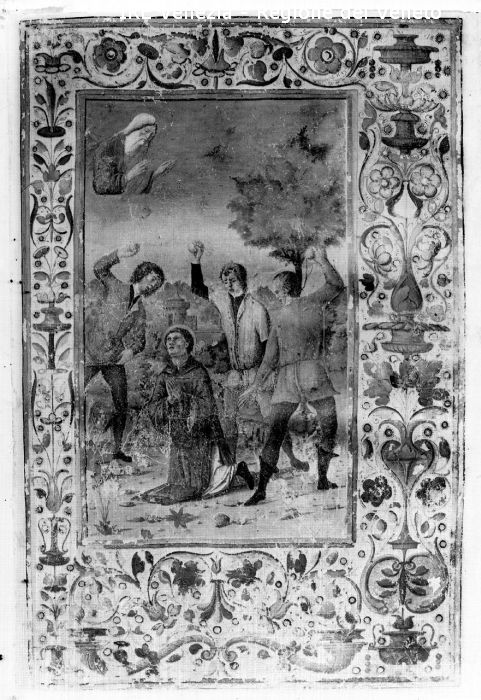 Venezia, Museo Civico, riproduzione della mariegola della scuola della seta  di Filippi, Tomaso (XX)