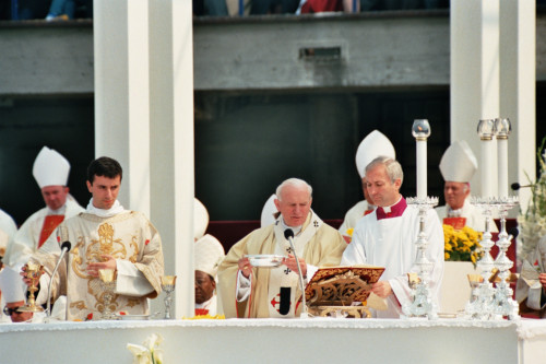 Papa Giovanni Paolo II - Verona (negativo) di Ceolin, Elio (ultimo quarto sec. XX)