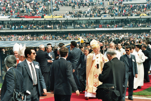 Papa Giovanni Paolo II - Verona (negativo) di Ceolin, Elio (ultimo quarto sec. XX)