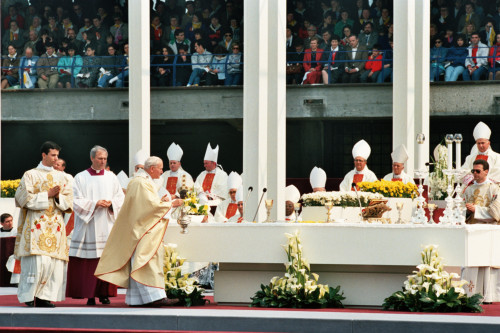 Papa Giovanni Paolo II - Verona (negativo) di Ceolin, Elio (ultimo quarto sec. XX)