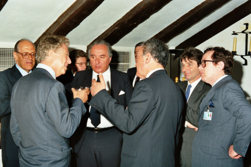 Carlo Bernini - Umberto Carraro - Vertice Economico - Venezia - 1987 (negativo) di Ceolin, Elio (studio fotografico) (ultimo quarto XX)