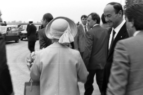 Aeroporto - Visita Regina Madre - Treviso (negativo) di Ceolin, Elio (ultimo quarto sec. XX)