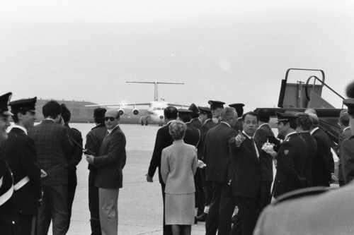 Aeroporto - Visita Regina Madre - Treviso (negativo) di Ceolin, Elio (ultimo quarto sec. XX)
