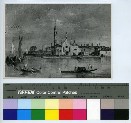 Guardi, Giacomo. Isola di Santa Maria della Grazia <Museo di Belle Arti di Budapest> - Sec.20. (positivo) di Anonimo (XX)