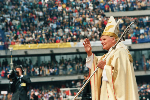 Papa Giovanni Paolo II - Verona (negativo) di Ceolin, Elio (ultimo quarto sec. XX)